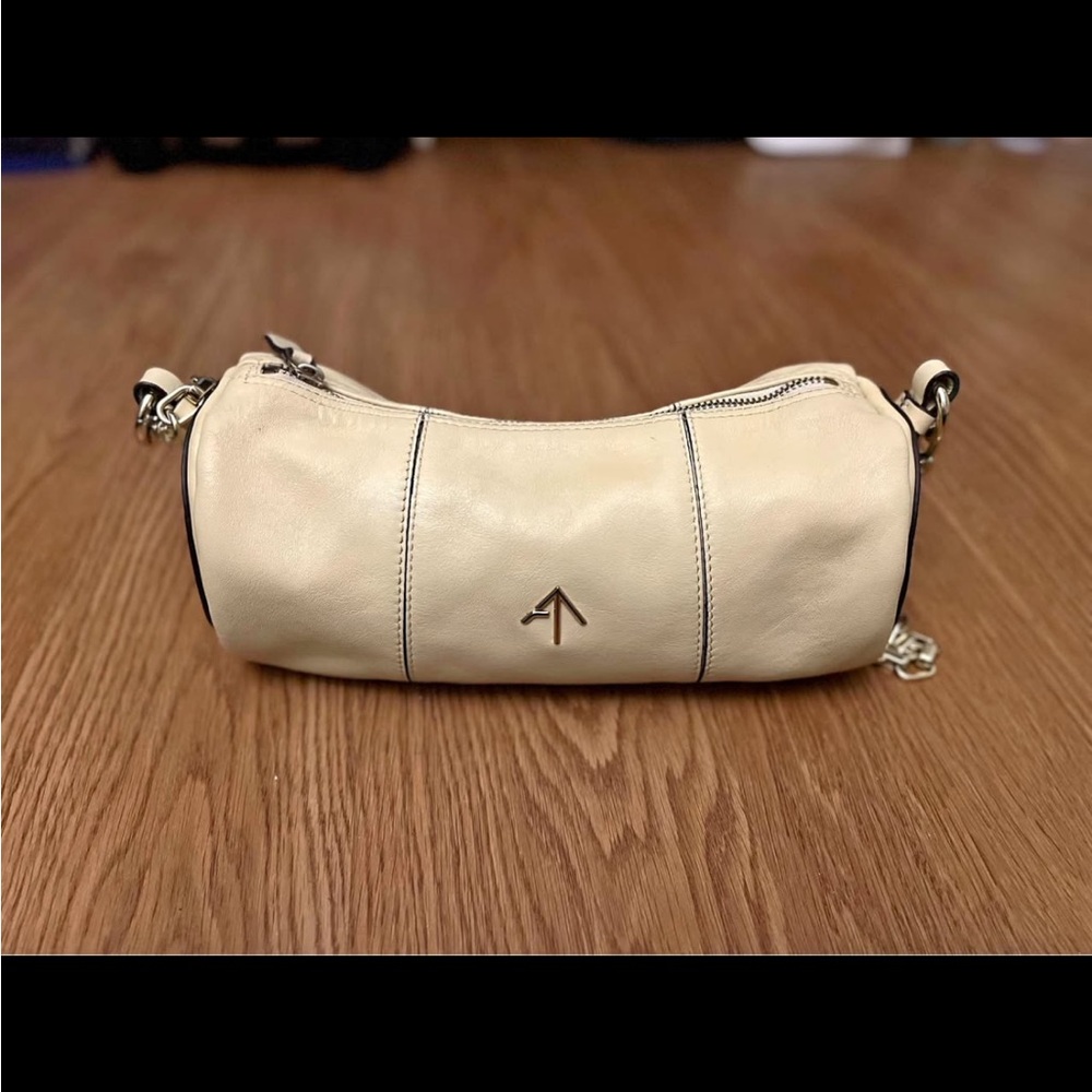 Manu Atelier Cylinder Leather Chain Bag
